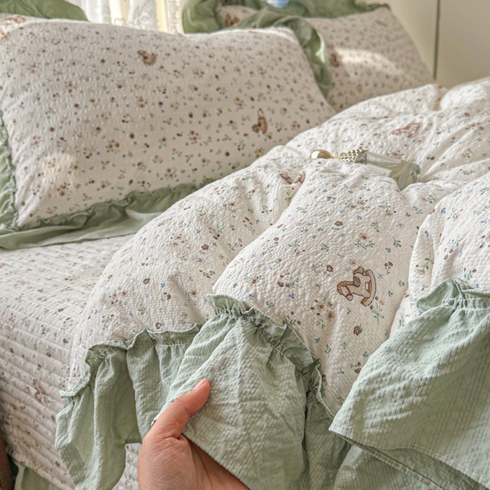 91家纺网 家纺一手货源 找家纺 （总）欧尚 2026新款花边床盖四件套