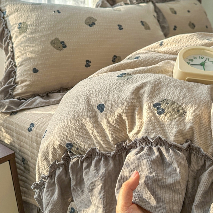 91家纺网 家纺一手货源 找家纺 （总）欧尚 2026新款花边床盖四件套