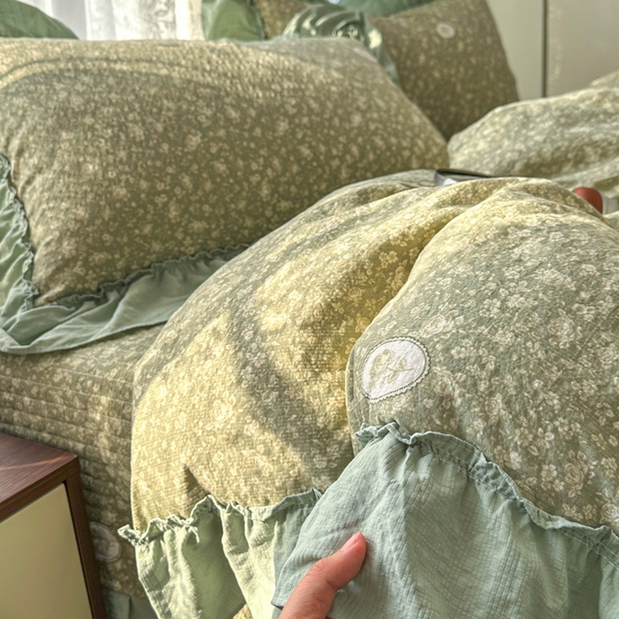 91家纺网 家纺一手货源 找家纺 （总）欧尚 2026新款花边床盖四件套