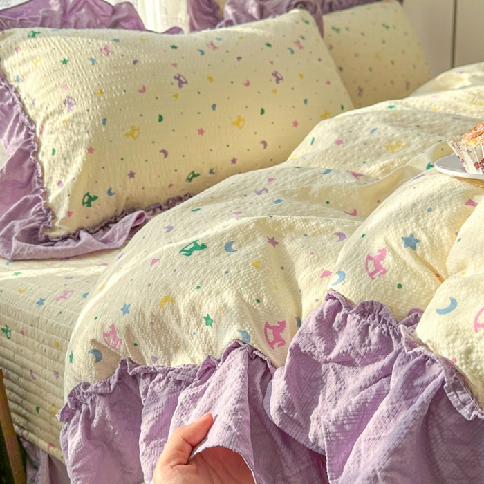 91家纺网 家纺一手货源 找家纺 （总）欧尚 2026新款花边床盖四件套