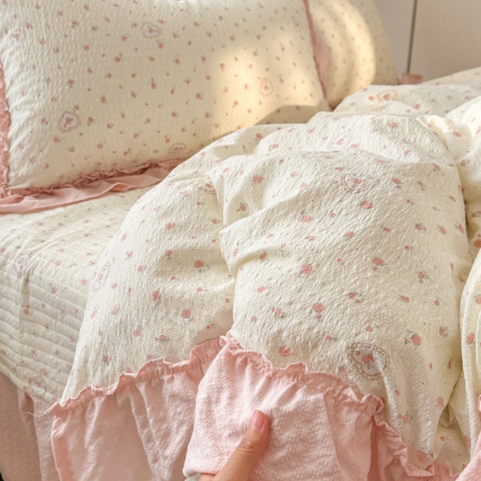 91家纺网 家纺一手货源 找家纺 （总）欧尚 2026新款花边床盖四件套