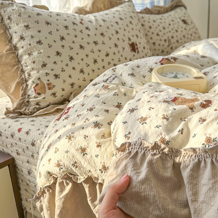 91家纺网 家纺一手货源 找家纺 （总）欧尚 2026新款花边床盖四件套