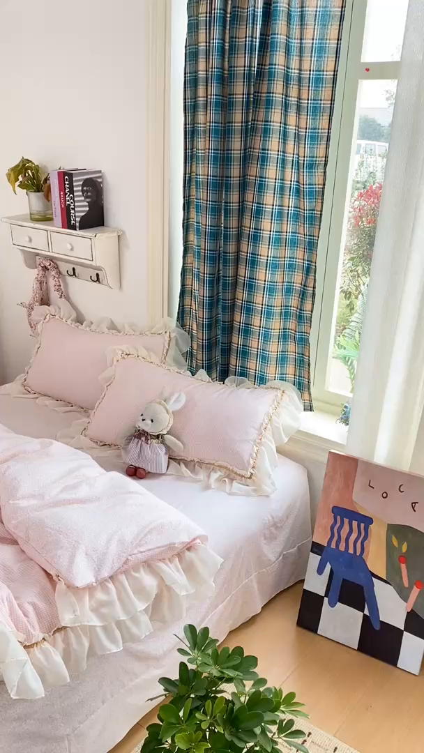 91家纺网 家纺一手货源 找家纺 （总）艺玲家纺 2026新款奶油风韩式云朵棉花边四件套