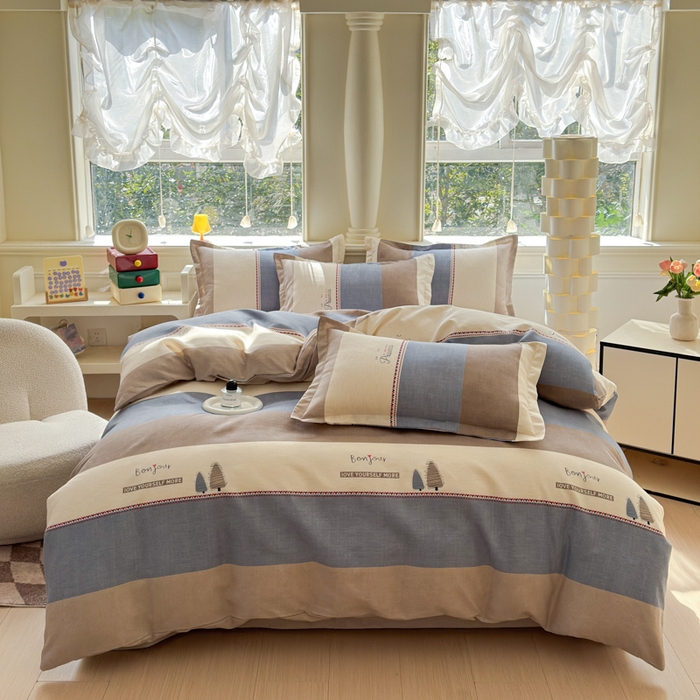 91家纺网 家纺一手货源 找家纺 佑佳家纺 2024新款磨毛印花植物羊绒单被套 漫步庄园