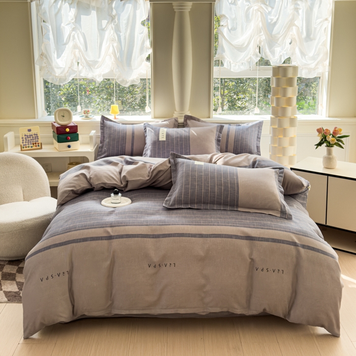 91家纺网 家纺一手货源 找家纺  佑佳家纺 2024新款磨毛印花植物羊绒单被套 时光隧道