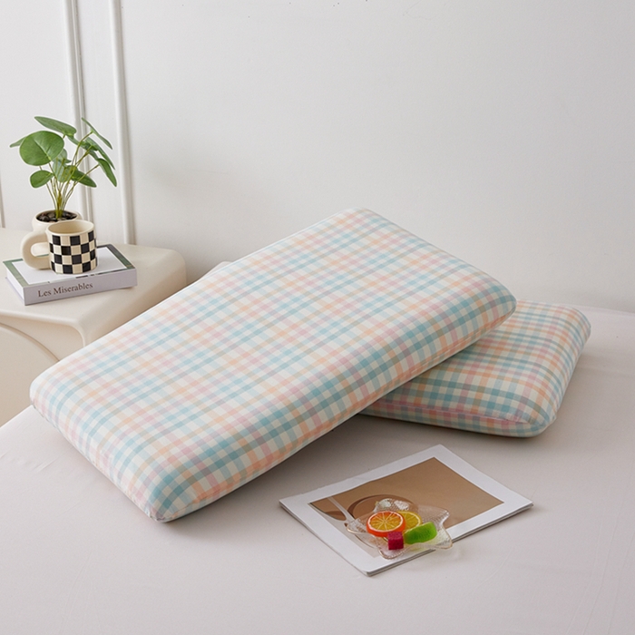 翎盈家纺 2026新款纯棉水洗棉深睡枕专用枕套面包记忆枕枕头套 冰淇淋