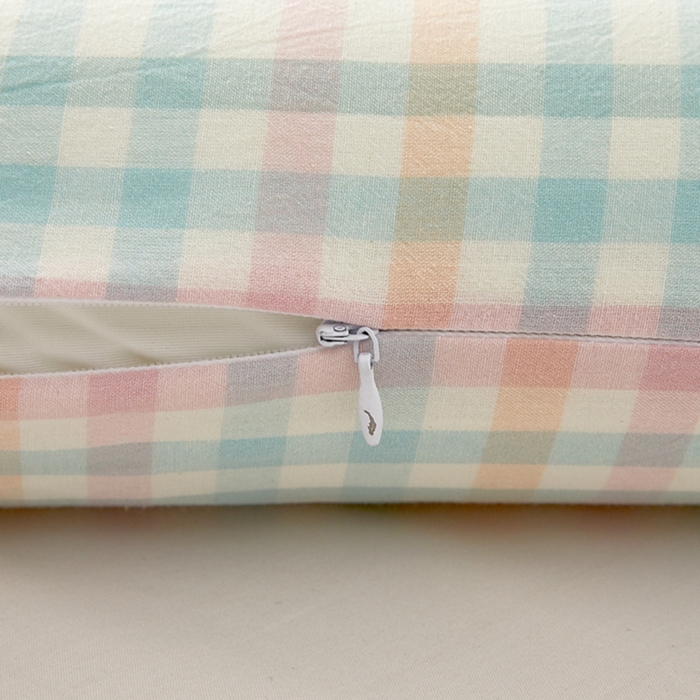 91家纺网 家纺一手货源 找家纺 翎盈家纺 2026新款纯棉水洗棉深睡枕专用枕套面包记忆枕枕头套 冰淇淋