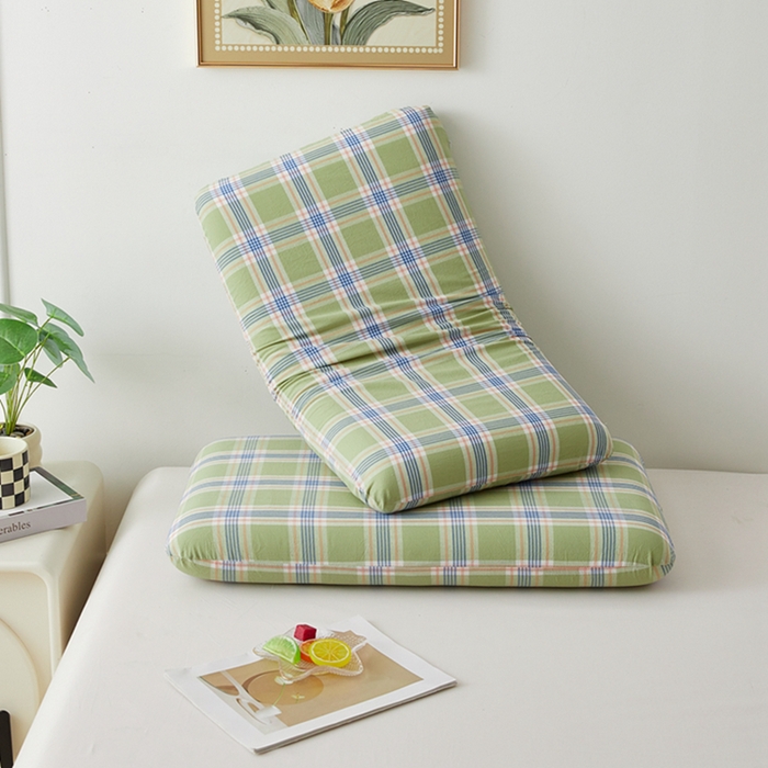 91家纺网 家纺一手货源 找家纺 翎盈家纺 2026新款纯棉水洗棉深睡枕专用枕套面包记忆枕枕头套 初时-绿