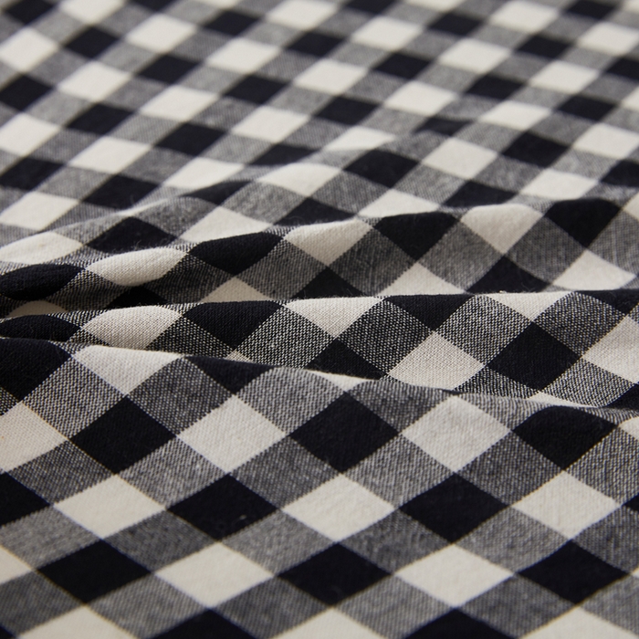 91家纺网 家纺一手货源 找家纺 翎盈家纺 2026新款纯棉水洗棉深睡枕专用枕套面包记忆枕枕头套 黑小格