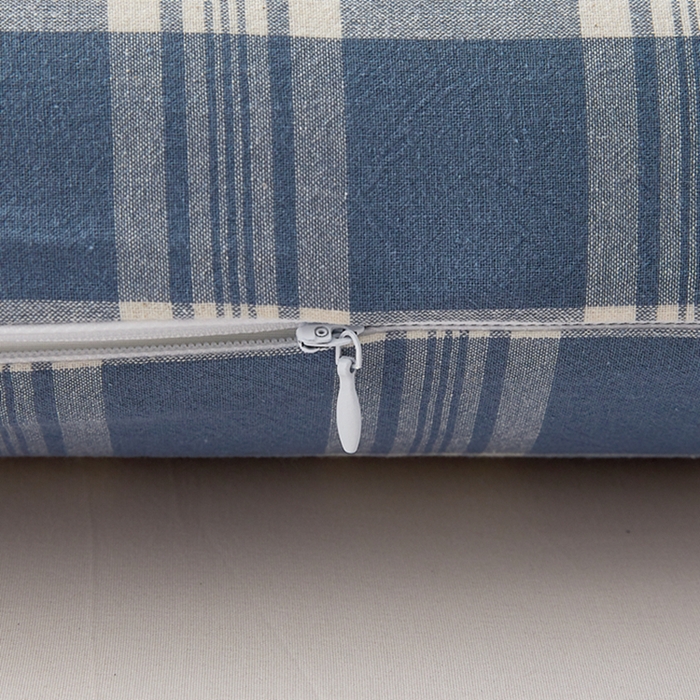 91家纺网 家纺一手货源 找家纺 翎盈家纺 2026新款纯棉水洗棉深睡枕专用枕套面包记忆枕枕头套 卡洛-蓝