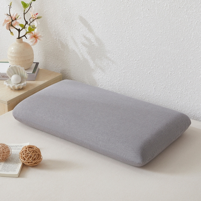 91家纺网 家纺一手货源 找家纺 翎盈家纺 2026新款纯棉水洗棉深睡枕专用枕套面包记忆枕枕头套 浅灰