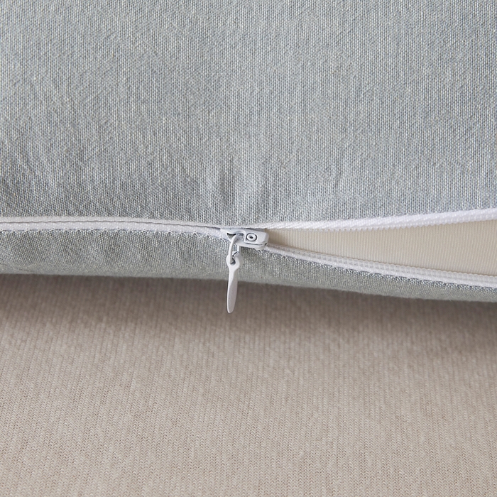 91家纺网 家纺一手货源 找家纺 翎盈家纺 2026新款纯棉水洗棉深睡枕专用枕套面包记忆枕枕头套 浅蓝