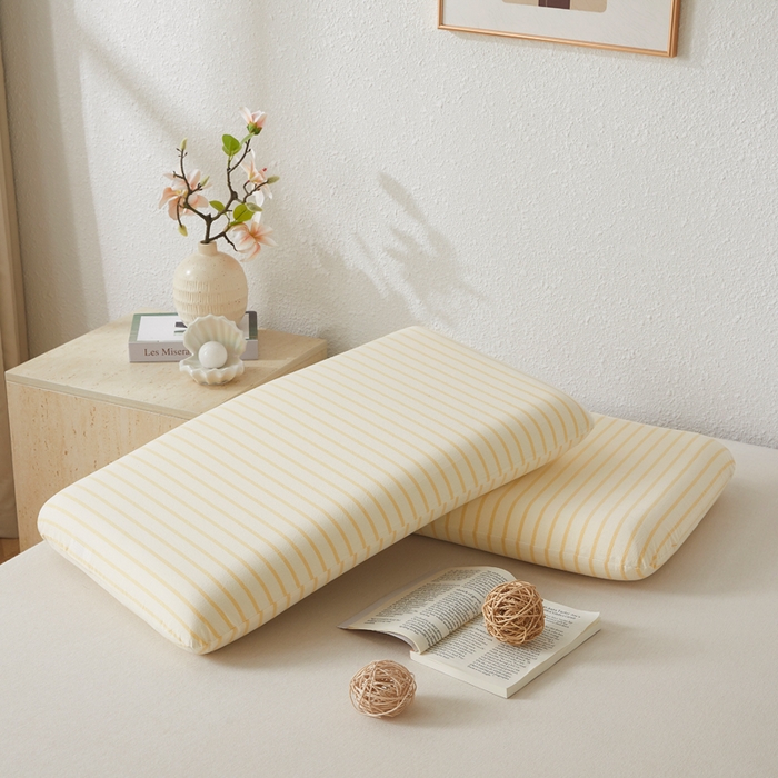 翎盈家纺 2026新款纯棉水洗棉深睡枕专用枕套面包记忆枕枕头套 青春-黄