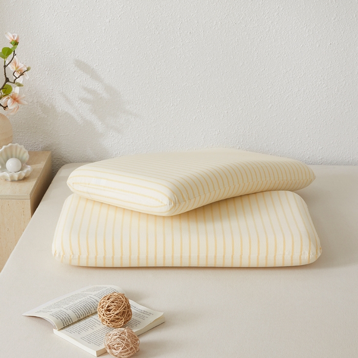 91家纺网 家纺一手货源 找家纺 翎盈家纺 2026新款纯棉水洗棉深睡枕专用枕套面包记忆枕枕头套 青春-黄