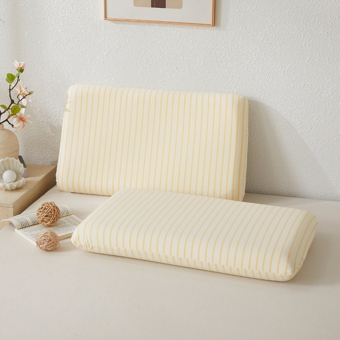 91家纺网 家纺一手货源 找家纺 翎盈家纺 2026新款纯棉水洗棉深睡枕专用枕套面包记忆枕枕头套 青春-黄