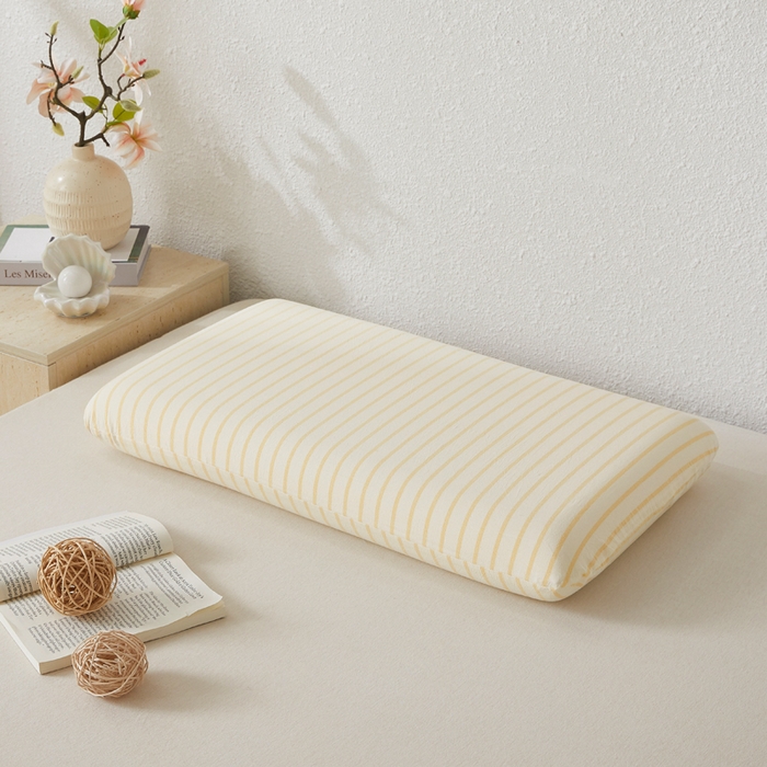 91家纺网 家纺一手货源 找家纺 翎盈家纺 2026新款纯棉水洗棉深睡枕专用枕套面包记忆枕枕头套 青春-黄