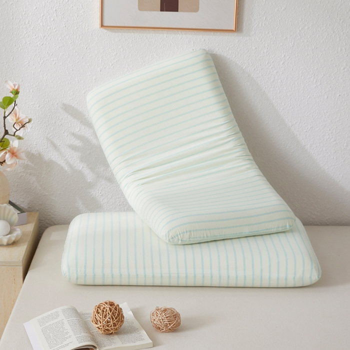 91家纺网 家纺一手货源 找家纺 翎盈家纺 2026新款纯棉水洗棉深睡枕专用枕套面包记忆枕枕头套 青春-蓝