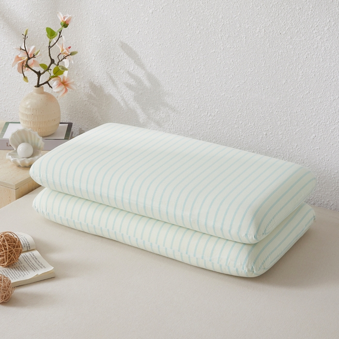 91家纺网 家纺一手货源 找家纺 翎盈家纺 2026新款纯棉水洗棉深睡枕专用枕套面包记忆枕枕头套 青春-蓝