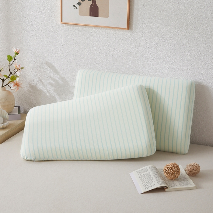 91家纺网 家纺一手货源 找家纺 翎盈家纺 2026新款纯棉水洗棉深睡枕专用枕套面包记忆枕枕头套 青春-蓝