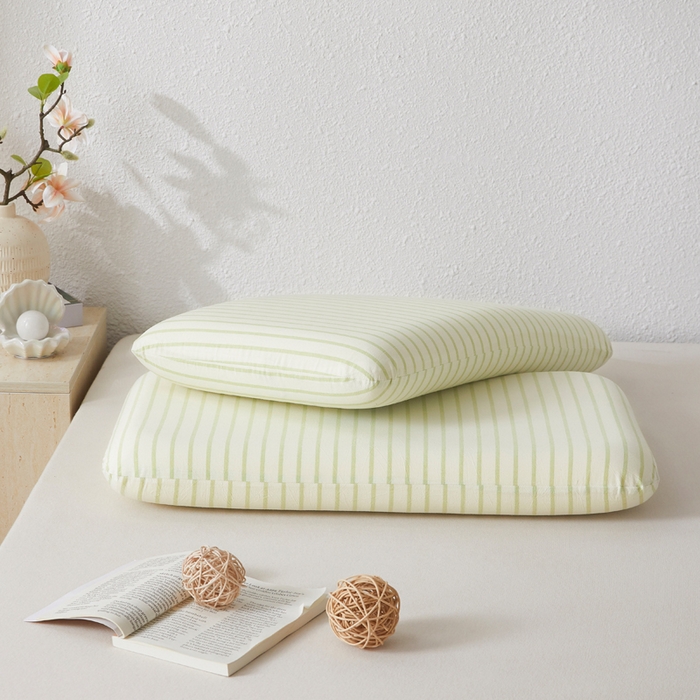 91家纺网 家纺一手货源 找家纺 翎盈家纺 2026新款纯棉水洗棉深睡枕专用枕套面包记忆枕枕头套 青春-绿