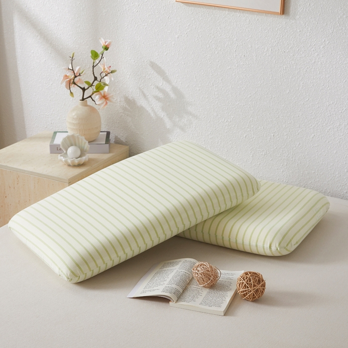 91家纺网 家纺一手货源 找家纺 翎盈家纺 2026新款纯棉水洗棉深睡枕专用枕套面包记忆枕枕头套 青春-绿