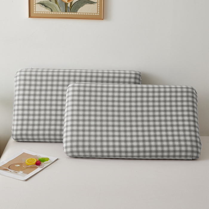 91家纺网 家纺一手货源 找家纺 翎盈家纺 2026新款纯棉水洗棉深睡枕专用枕套面包记忆枕枕头套 尚品-灰