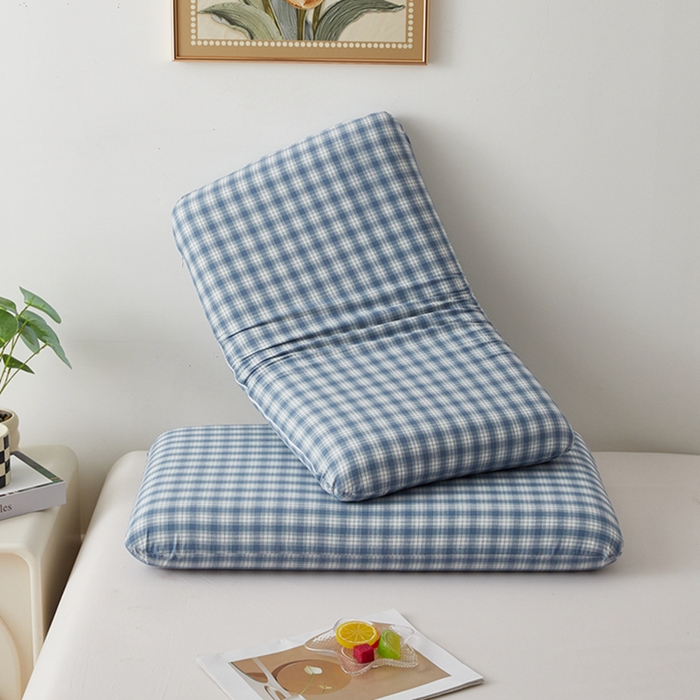 91家纺网 家纺一手货源 找家纺 翎盈家纺 2026新款纯棉水洗棉深睡枕专用枕套面包记忆枕枕头套 尚品-蓝