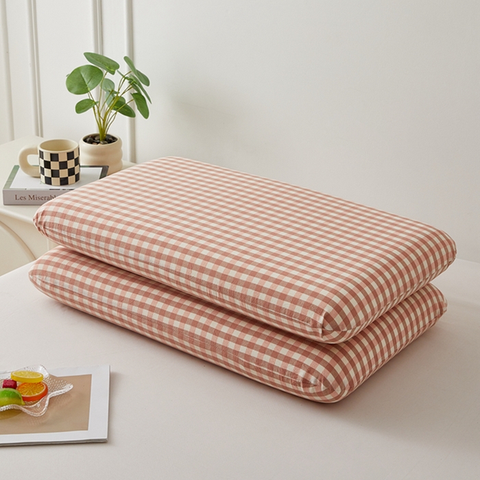 91家纺网 家纺一手货源 找家纺 翎盈家纺 2026新款纯棉水洗棉深睡枕专用枕套面包记忆枕枕头套 玉小格