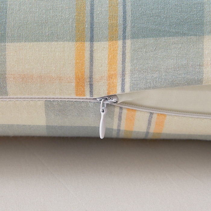 91家纺网 家纺一手货源 找家纺 翎盈家纺 2026新款纯棉水洗棉深睡枕专用枕套面包记忆枕枕头套 遇见-蓝