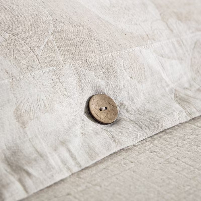 91家纺网 家纺一手货源 找家纺 （总）仰望棉麻双层纱供应链 2026新款棉麻色织提花纽扣款-福禄双全