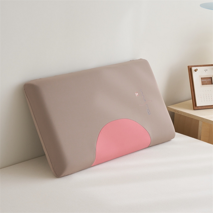 一粒麦子乳胶馆 2026新款高弹亲肤加厚面包款生物基无压感枕头枕芯 咖粉色