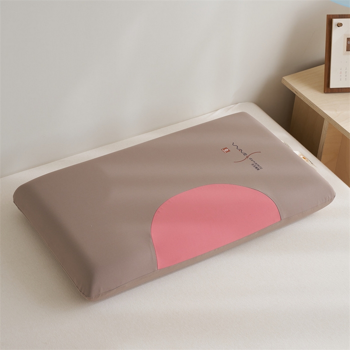 91家纺网 家纺一手货源 找家纺 一粒麦子乳胶馆 2026新款高弹亲肤加厚面包款生物基无压感枕头枕芯 咖粉色