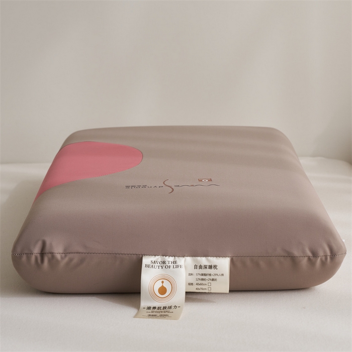 91家纺网 家纺一手货源 找家纺 一粒麦子乳胶馆 2026新款高弹亲肤加厚面包款生物基无压感枕头枕芯 咖粉色