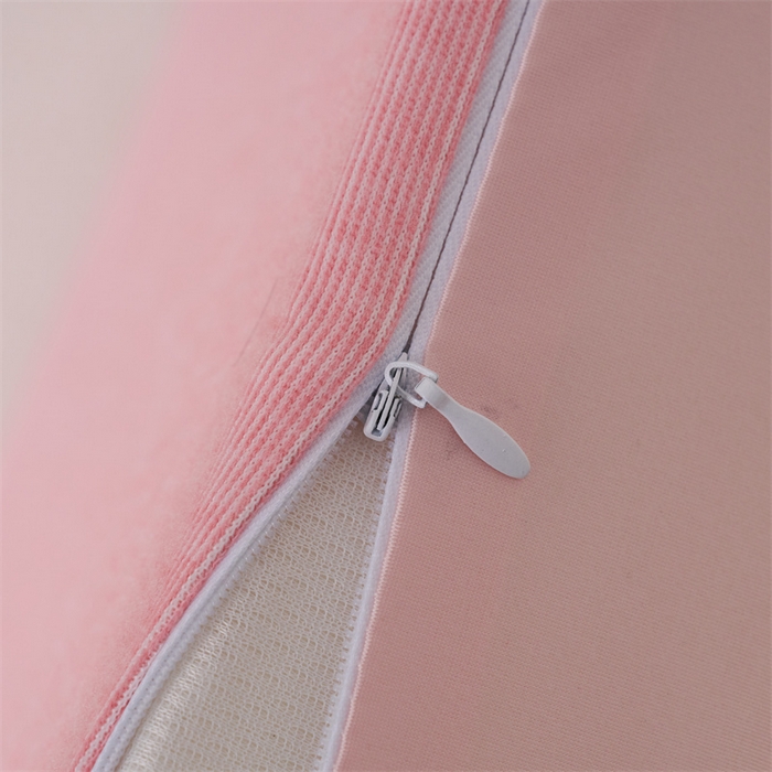 91家纺网 家纺一手货源 找家纺 一粒麦子乳胶馆 2026新款亲肤记忆棉护颈太空益眠枕枕头枕芯-马上有钱 高低款-马上有钱-粉色