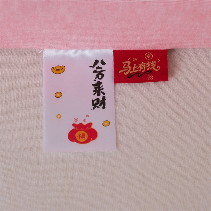 91家纺网 家纺一手货源 找家纺 一粒麦子乳胶馆 2026新款亲肤记忆棉护颈太空益眠枕枕头枕芯-马上有钱 高低款-马上有钱-粉色