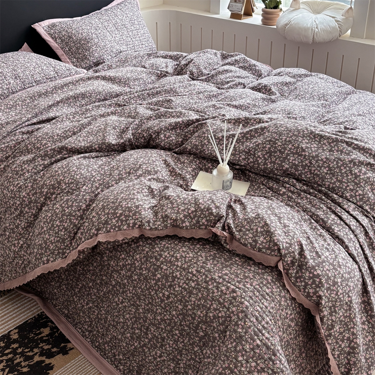 91家纺网 家纺一手货源 找家纺 （总）明玉家纺馆 2026新款古法水洗仿棉床盖四件套