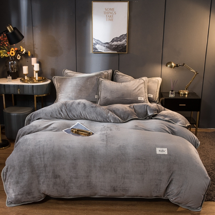 91家纺网 家纺一手货源 找家纺 （总）栩裕纺织 2026新款网红爆款意式轻奢牛奶绒单被套被套单件被套单品