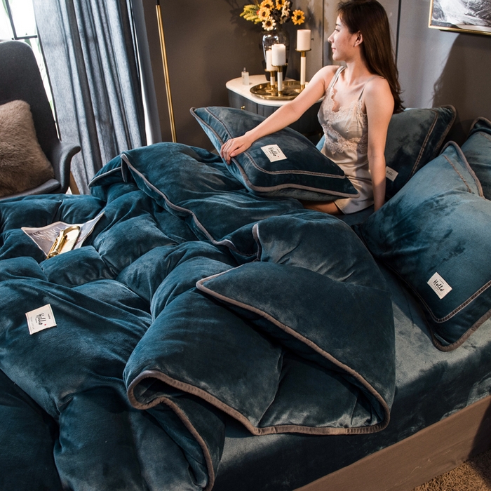 91家纺网 家纺一手货源 找家纺 （总）栩裕纺织 2026新款网红爆款意式轻奢牛奶绒单被套被套单件被套单品