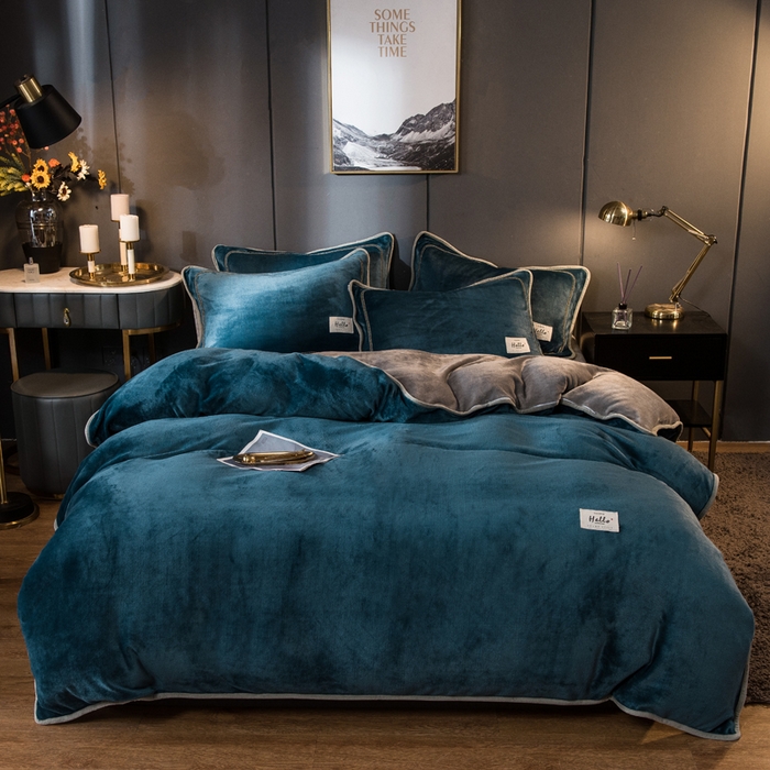 栩裕纺织 2026新款网红爆款意式轻奢牛奶绒单被套被套单件被套单品 绅士