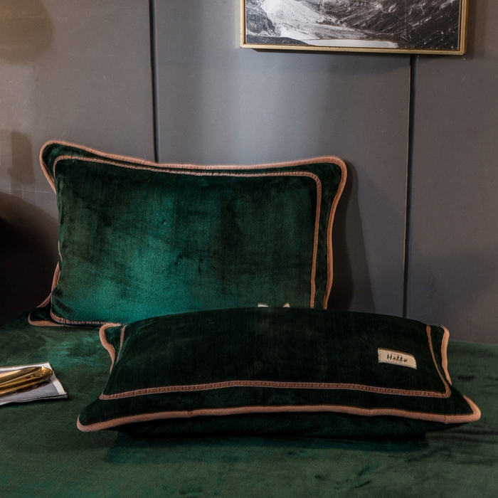 91家纺网 家纺一手货源 找家纺 栩裕纺织 2026新款网红爆款意式轻奢牛奶绒单被套被套单件被套单品 玛瑙绿