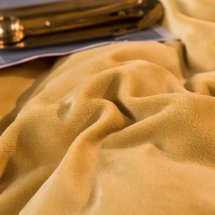 91家纺网 家纺一手货源 找家纺 栩裕纺织 2026新款网红爆款意式轻奢牛奶绒单被套被套单件被套单品 柠檬黄