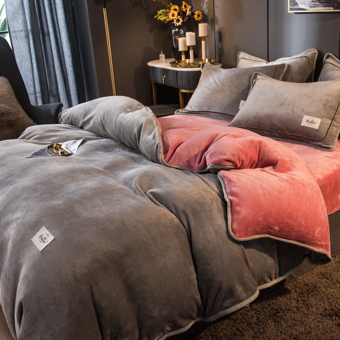 91家纺网 家纺一手货源 找家纺 栩裕纺织 2026新款网红爆款意式轻奢牛奶绒单被套被套单件被套单品 魅色