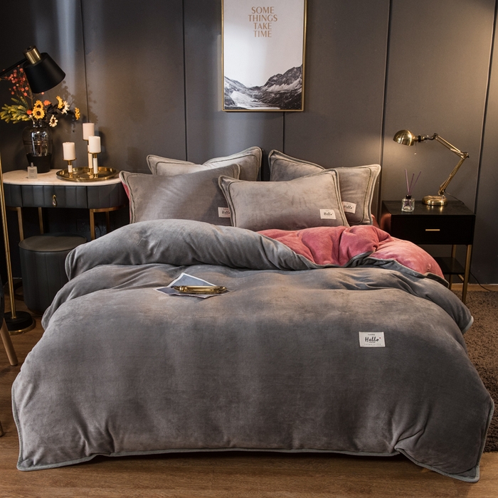 栩裕纺织 2026新款网红爆款意式轻奢牛奶绒单被套被套单件被套单品 魅色