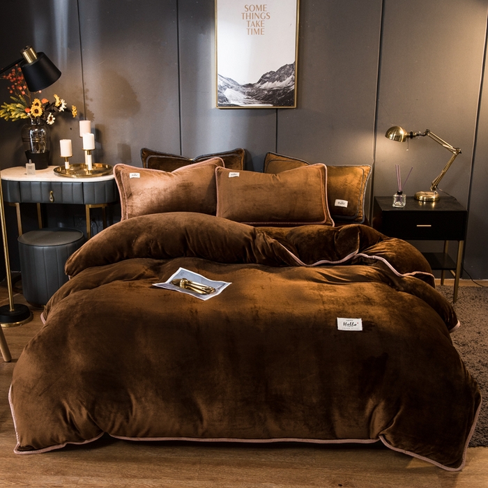 栩裕纺织 2026新款网红爆款意式轻奢牛奶绒单被套被套单件被套单品 吉娜