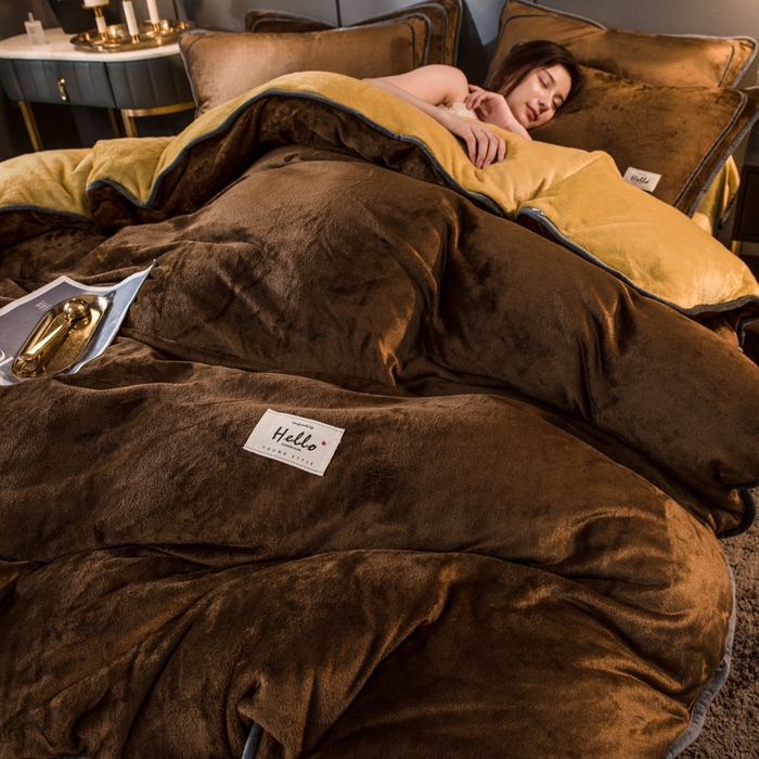 91家纺网 家纺一手货源 找家纺 栩裕纺织 2026新款网红爆款意式轻奢牛奶绒单被套被套单件被套单品 帝王