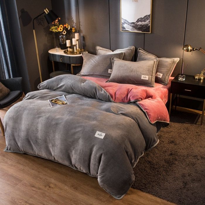 91家纺网 家纺一手货源 找家纺 栩裕纺织 2026新款网红爆款意式轻奢牛奶绒单被套被套单件被套单品 魅色