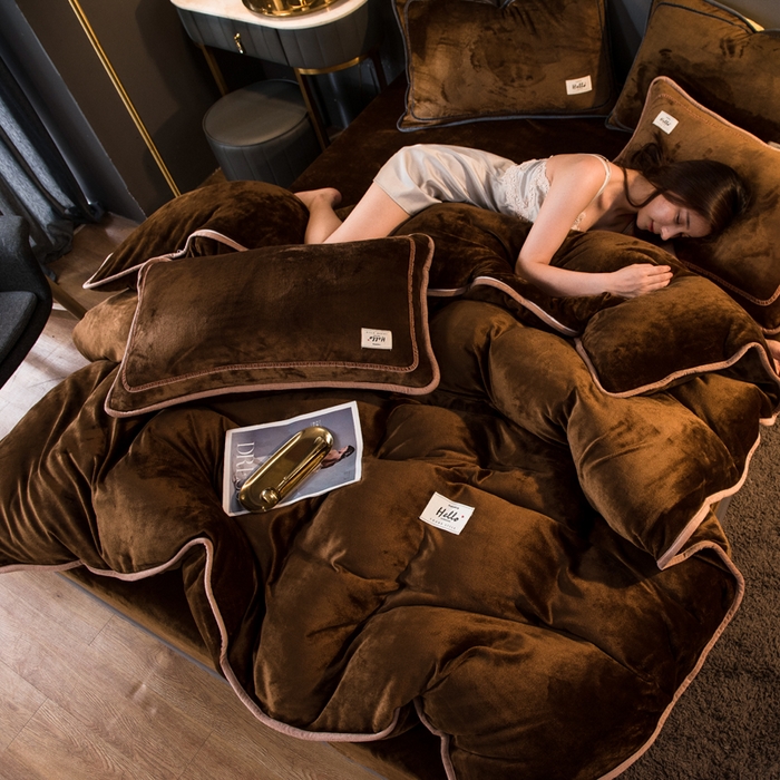 91家纺网 家纺一手货源 找家纺 栩裕纺织 2026新款网红爆款意式轻奢牛奶绒单被套被套单件被套单品 吉娜