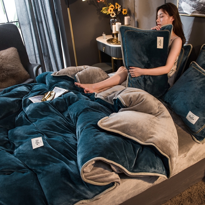 91家纺网 家纺一手货源 找家纺 栩裕纺织 2026新款网红爆款意式轻奢牛奶绒单被套被套单件被套单品 绅士