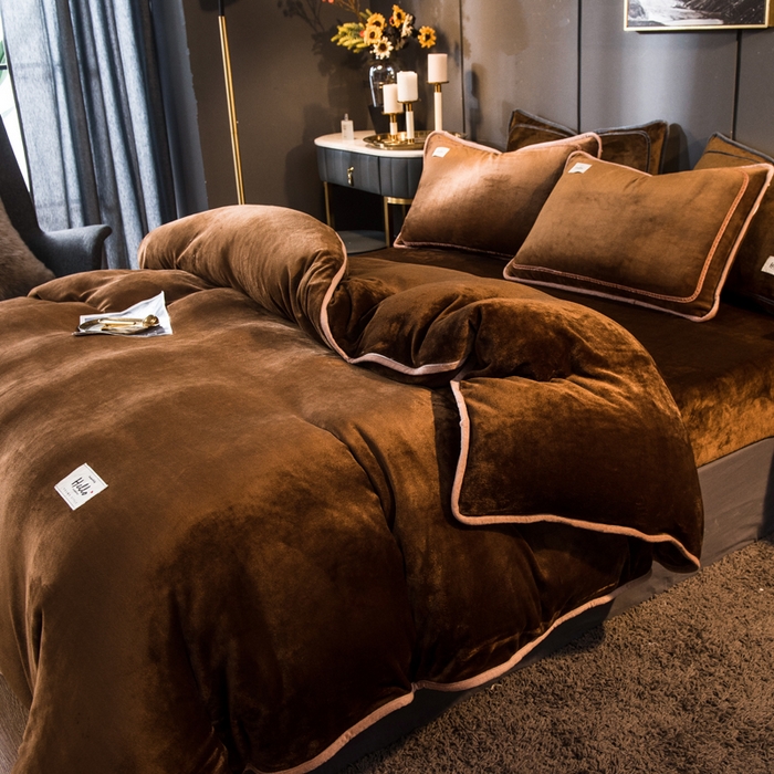 91家纺网 家纺一手货源 找家纺 栩裕纺织 2026新款网红爆款意式轻奢牛奶绒单被套被套单件被套单品 吉娜