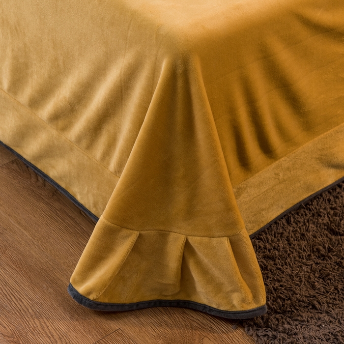 91家纺网 家纺一手货源 找家纺 栩裕纺织 2026新款网红爆款意式轻奢牛奶绒单被套被套单件被套单品 柠檬黄